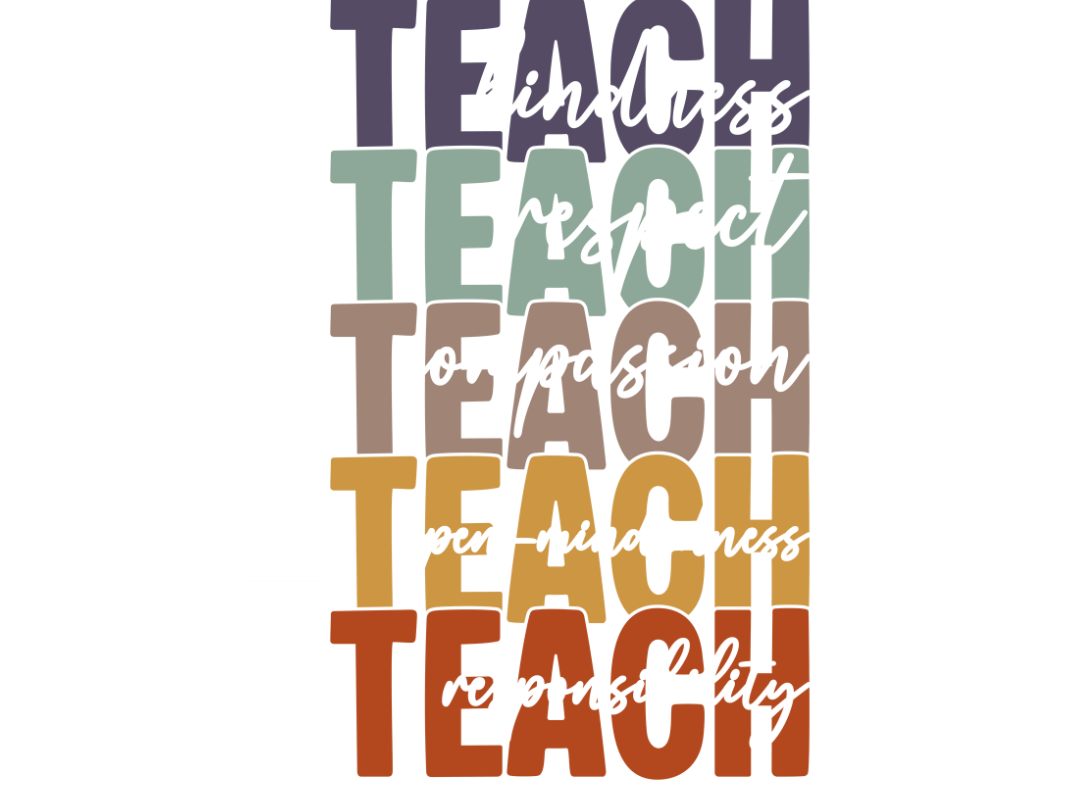 Middle School Teacher T-Shirt – Teach Kindness, Respect & Responsibility