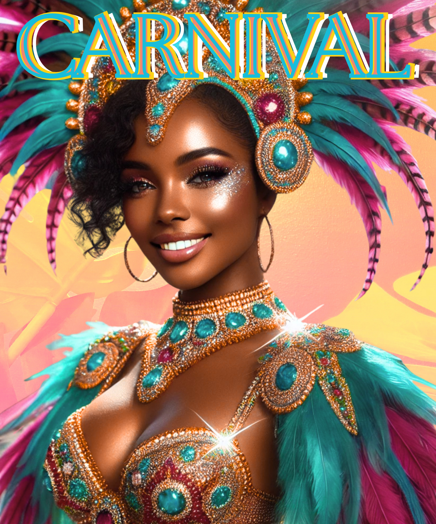 West Indian Carnival Queen T-Shirt – Caribbean Festival & Parade Costume-Inspired Tee for Year-Round Cultural Celebrations