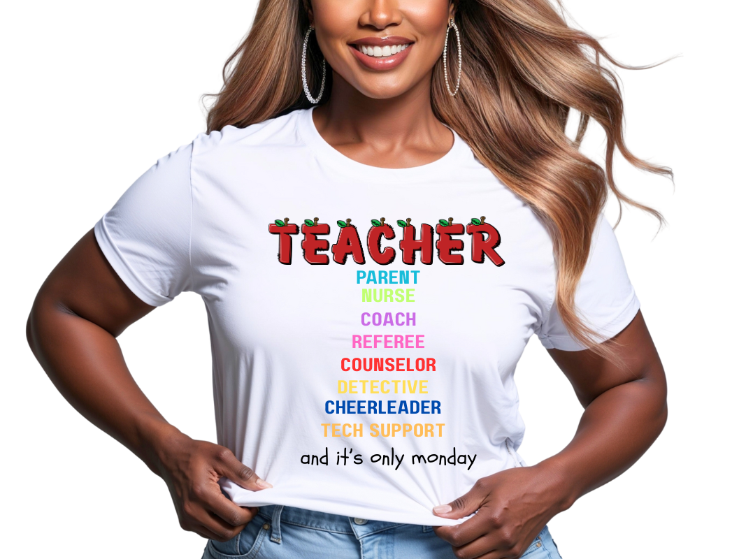 Teacher Life Multi-Role T-Shirt – Funny Teacher Appreciation Shirt for Women & Men – Back to School Teacher Gift