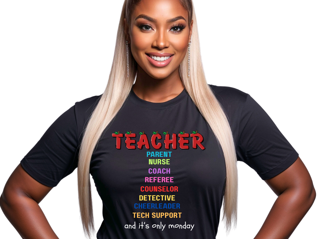Teacher Life Multi-Role T-Shirt – Funny Teacher Appreciation Shirt for Women & Men – Back to School Teacher Gift