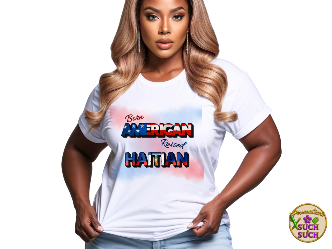 Born American, Raised Haitian | Jamaican | Trini and More– West Indian Day Parade T-Shirt – Caribbean Pride Tee for Brooklyn NY Labor Day
