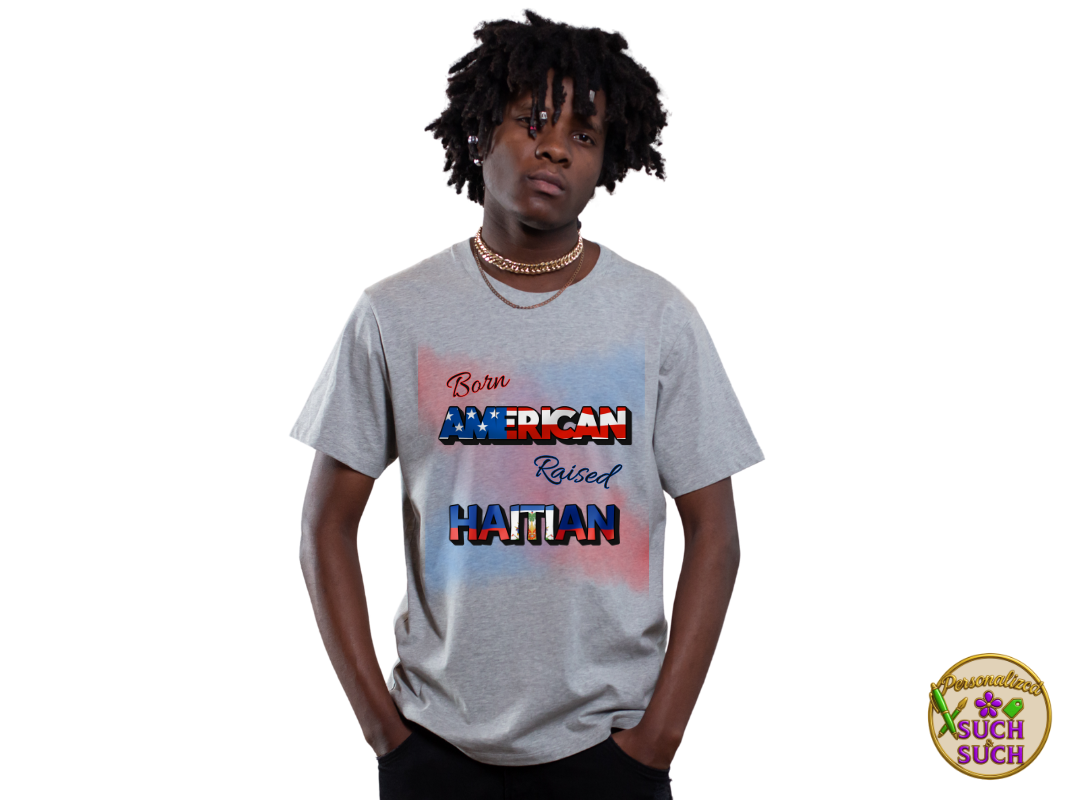 Born American, Raised Haitian | Jamaican | Trini and More– West Indian Day Parade T-Shirt – Caribbean Pride Tee for Brooklyn NY Labor Day