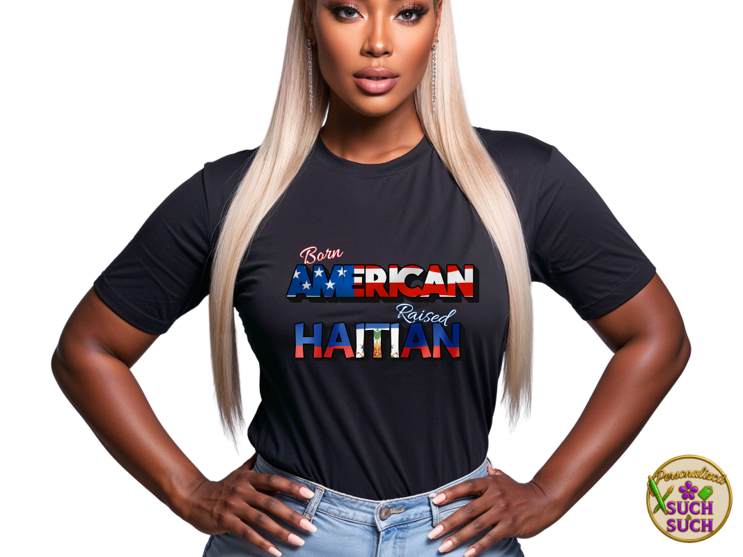 Born American, Raised Haitian | Jamaican | Trini and More– West Indian Day Parade T-Shirt – Caribbean Pride Tee for Brooklyn NY Labor Day