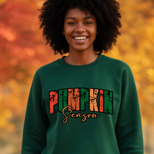 Pumpkin Season Fall Sweatshirt – Cozy Autumn Graphic Pullover