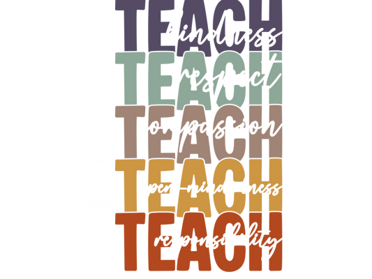 Middle School Teacher T-Shirt – Teach Kindness, Respect & Responsibility