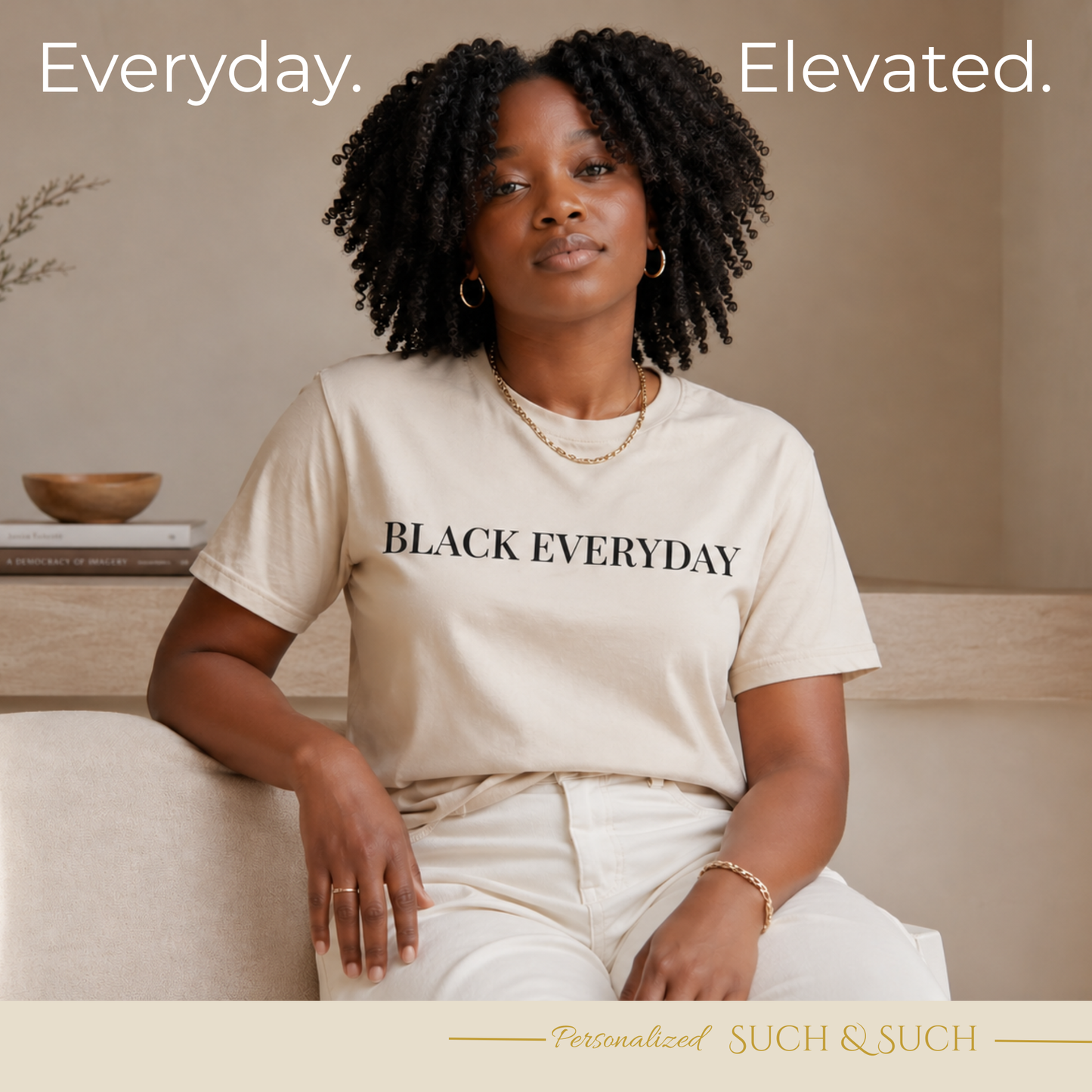 Black Everyday Minimal Statement T-Shirt | Empowerment Tee