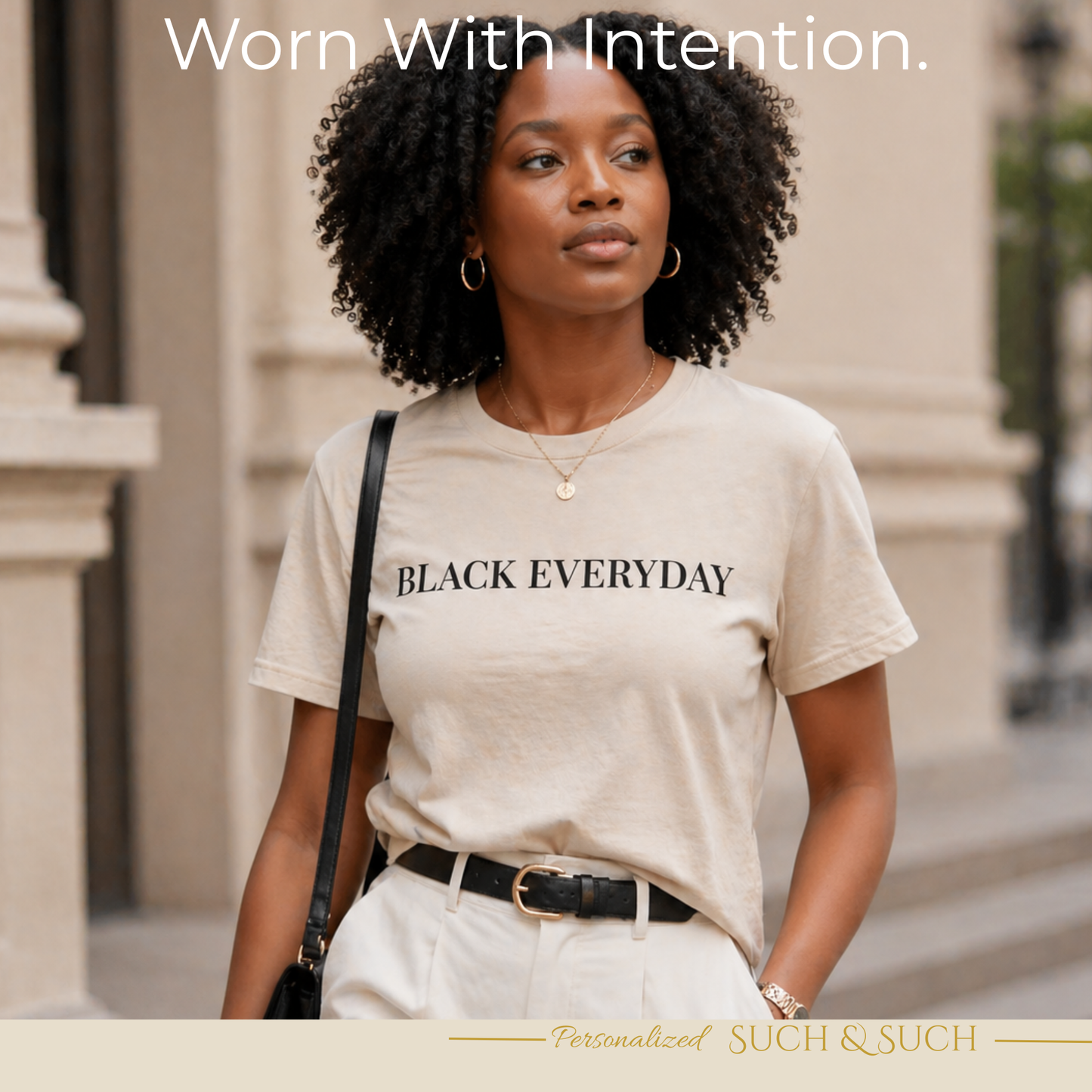 Black Everyday Minimal Statement T-Shirt | Empowerment Tee