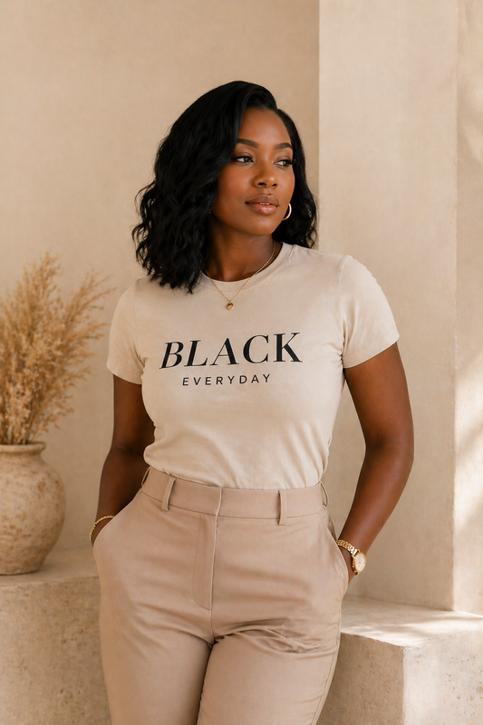Black Everyday Minimal Statement T-Shirt | Empowerment Tee