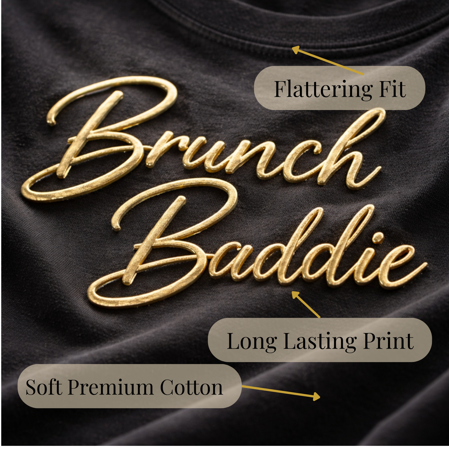 Brunch Baddie Statement T-Shirt | Bold Brunch Outfit Tee for Women