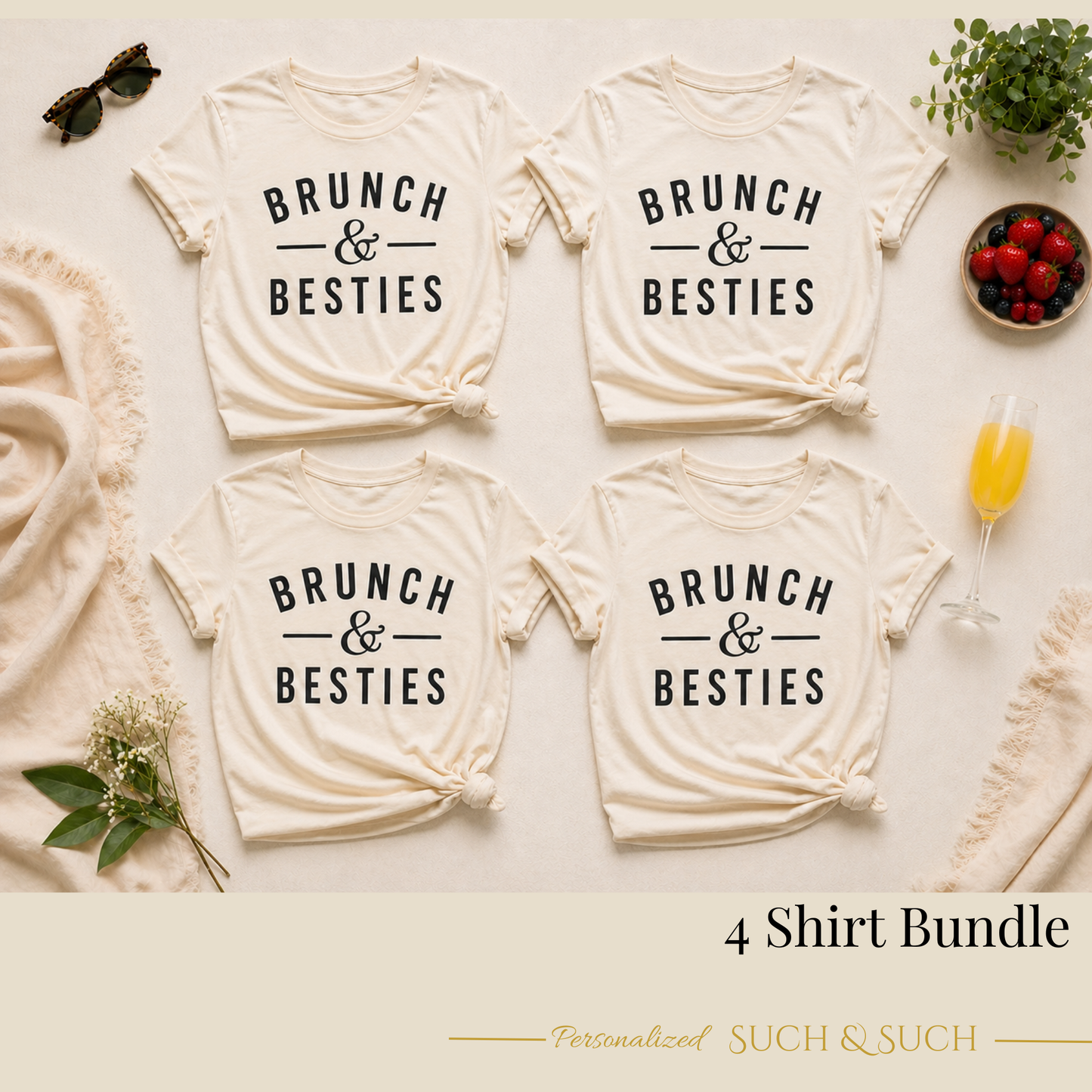 Brunch & Besties Matching T-Shirts | Group Bundle (Min 4)