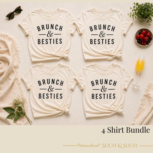 Brunch & Besties Matching T-Shirts | Group Bundle (Min 4)