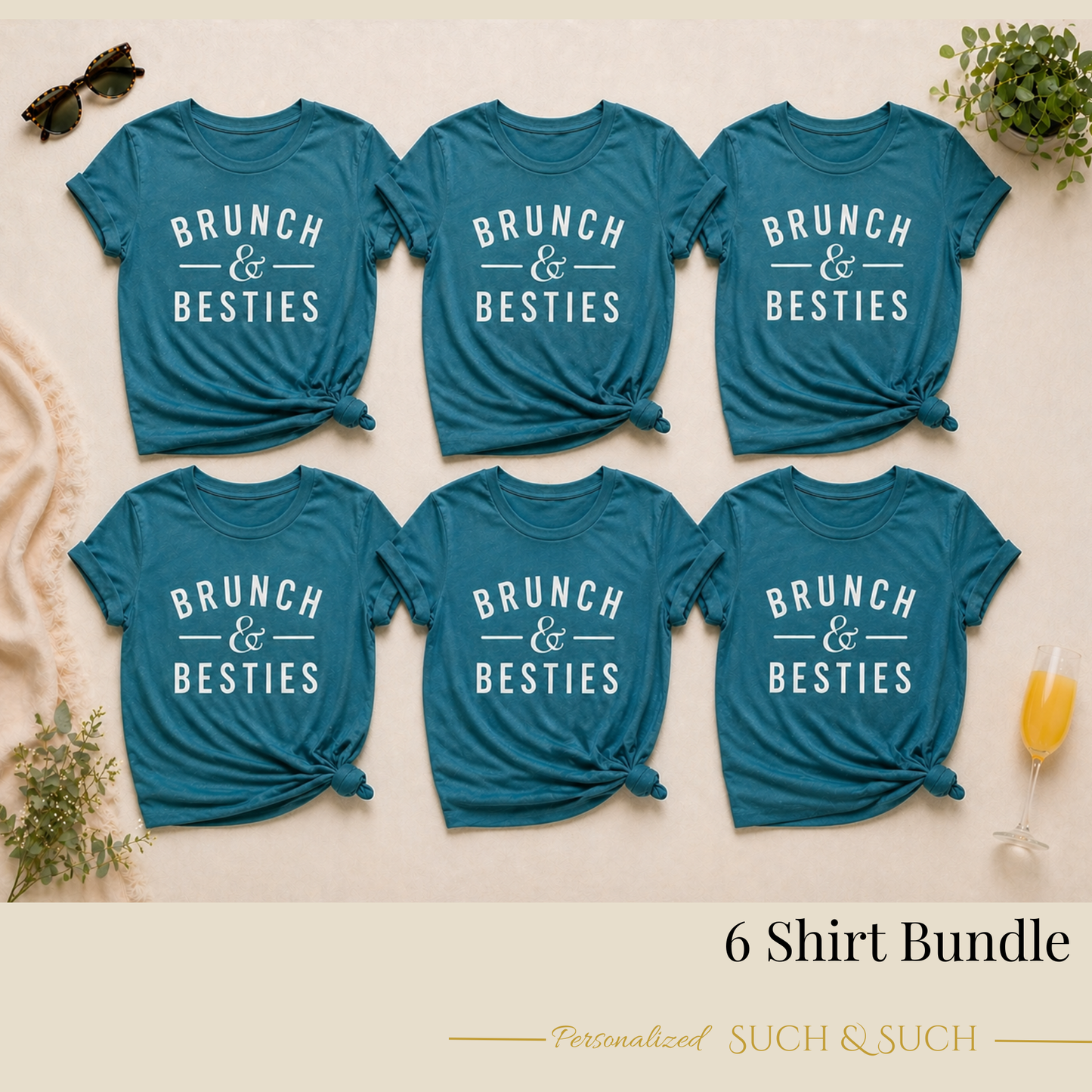 Brunch & Besties Matching T-Shirts | Group Bundle (Min 4)