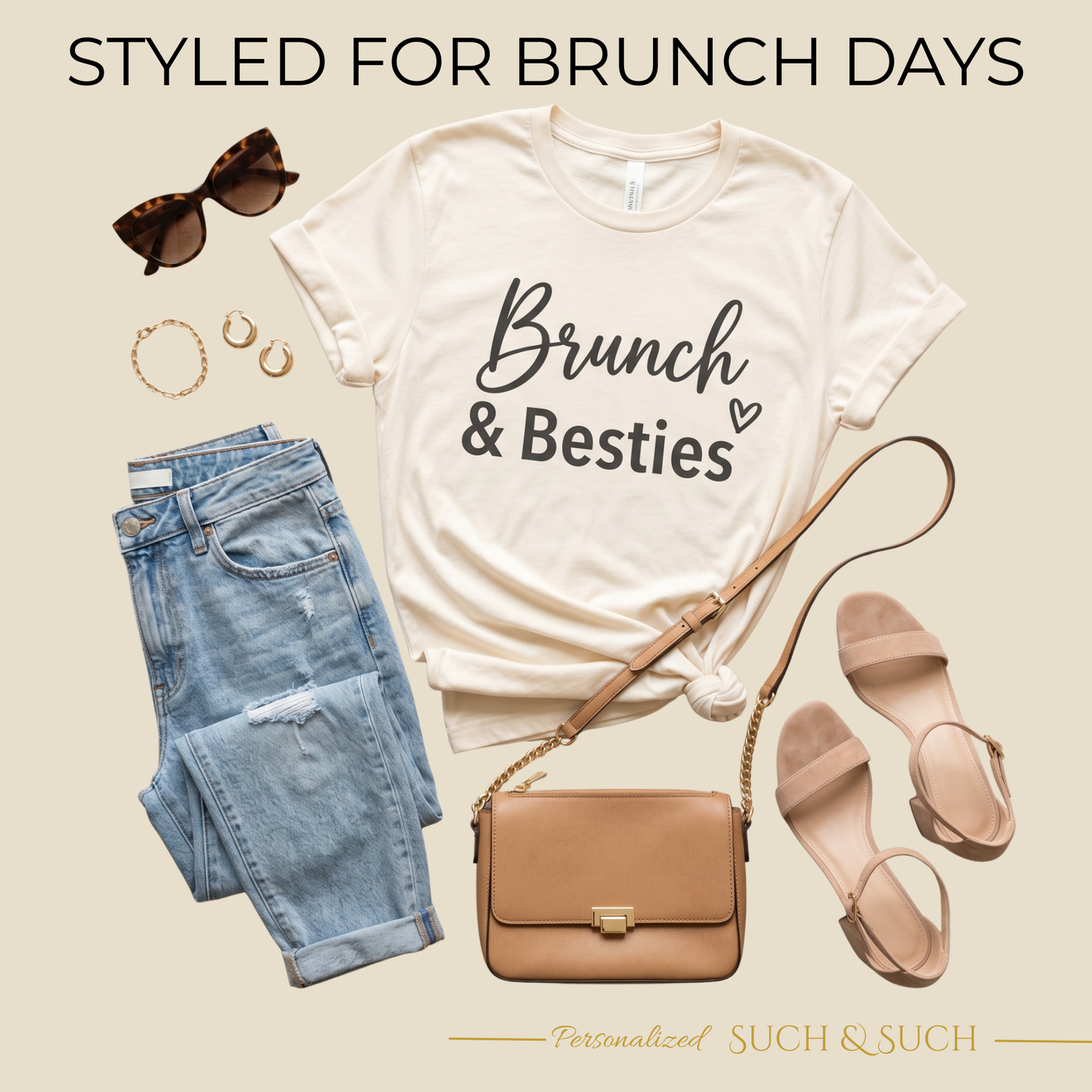Brunch & Besties  T-Shirts | Girls Brunch Outfit