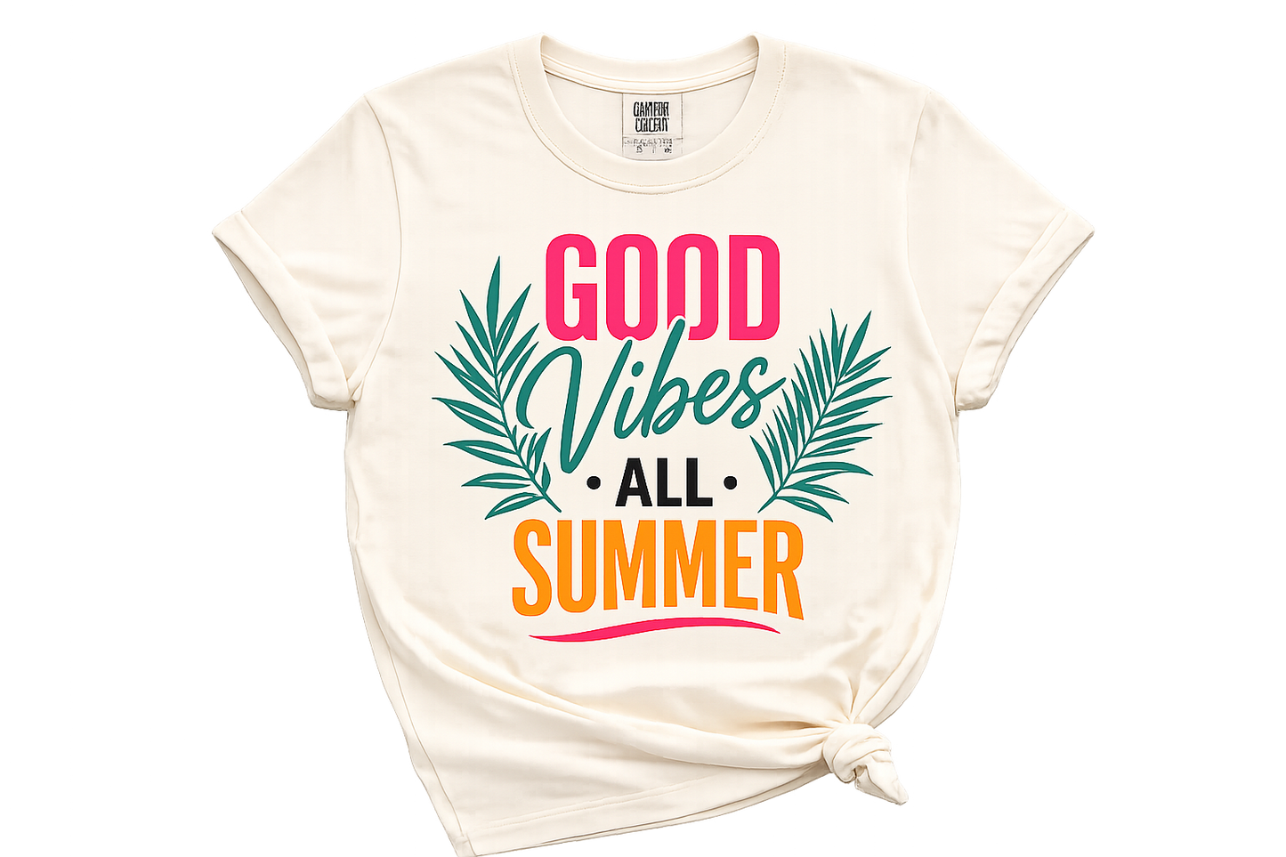 Good Vibes All Summer Graphic T-Shirt | Women's Summer Vacation Tee