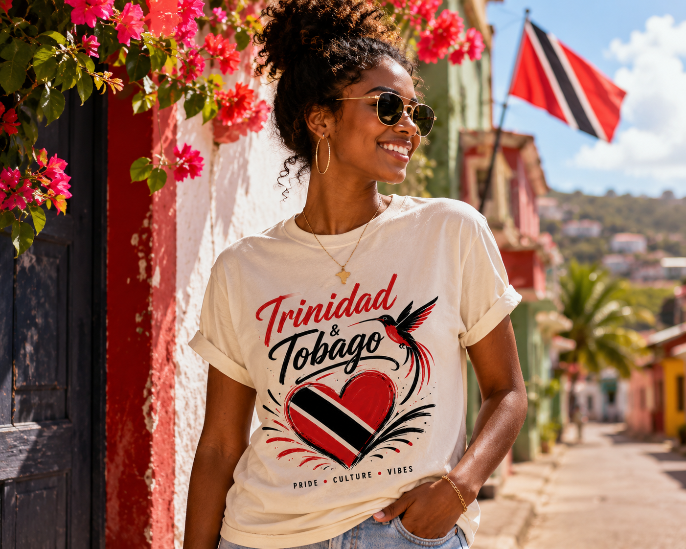 Trinidad & Tobago T-Shirt | Pride, Culture & Vibes Caribbean Heritage Tee
