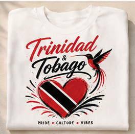 Trinidad & Tobago T-Shirt | Pride, Culture & Vibes Caribbean Heritage Tee